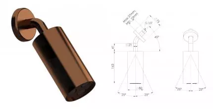 Верхний душ «Daniel» Steel SS3A578LPN брашированная медь Верхний душ «Daniel» Steel SS3A578LPN брашированная медь