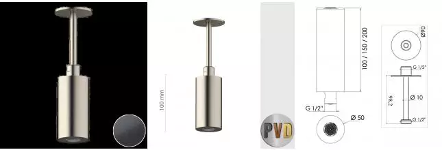 Верхний душ «Daniel» Steel SS1A578PELCM10 брашированный чёрный Верхний душ «Daniel» Steel SS1A578PELCM10 брашированный чёрный