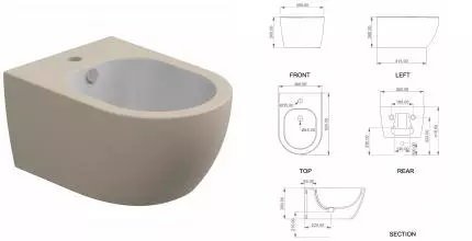 Биде подвесное биколор GSG Like LKBISOBI000/034, White/Sabbia Matt, шт LKBISOBI000/034 · GSG, LKBISOBI000/034 Биде подвесное биколор GSG Like LKBISOBI000/034, White/Sabbia Matt, шт LKBISOBI000/034 · GSG, LKBISOBI000/034