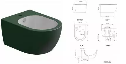 Биде подвесное биколор GSG Like LKBISOBI000/036, White/Smeraldo Matt, шт LKBISOBI000/036 · GSG, LKBISOBI000/036 Биде подвесное биколор GSG Like LKBISOBI000/036, White/Smeraldo Matt, шт LKBISOBI000/036 · GSG, LKBISOBI000/036