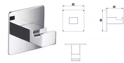 Крючок «Timo» Selene 10013 хром Крючок «Timo» Selene 10013 хром