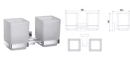Стакан для зубных щёток «Timo» Selene 10034 хром Стакан для зубных щёток «Timo» Selene 10034 хром