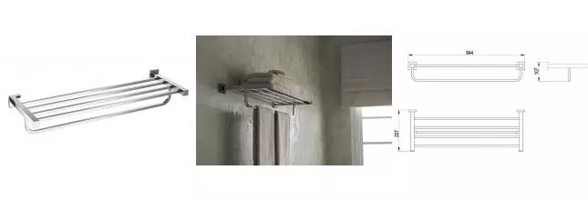 Полотенцедержатель с полкой «Timo» Selene 10058 хром
