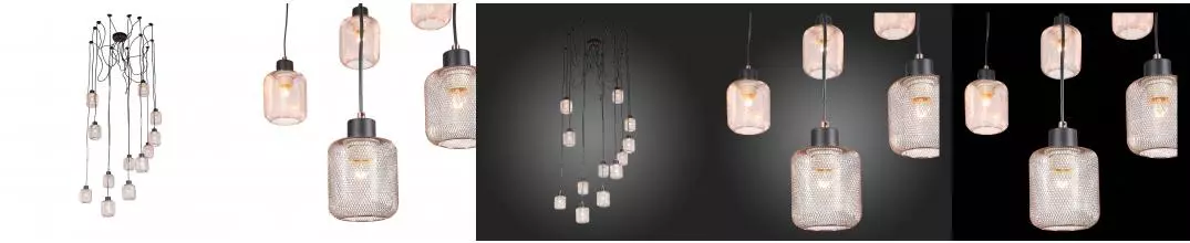 SL193.303.12 Светильник подвесной Черный/Латунь,Прозрачный E27 12*60W