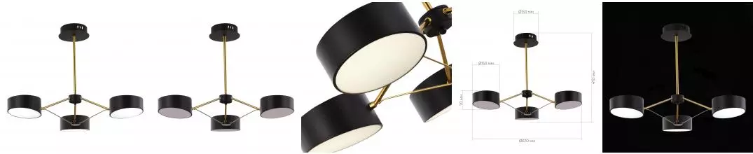 SLE6005-402-03 Светильник потолочный Черный, Золотистый/Черный LED 3*10W · Valle, Evoluce, SLE6005-402-03 SLE6005-402-03 Светильник потолочный Черный, Золотистый/Черный LED 3*10W · Valle, Evoluce, SLE6005-402-03