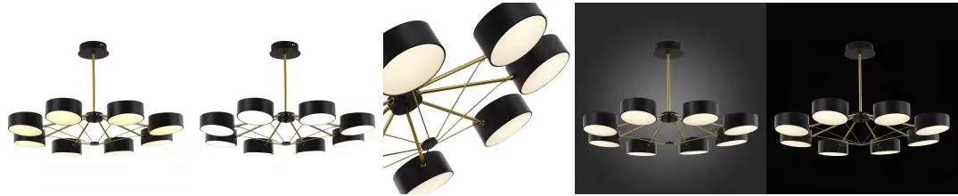 SLE6005-402-08 Светильник потолочный Черный, Золотистый/Черный LED 8*10W · Valle, Evoluce, SLE6005-402-08 SLE6005-402-08 Светильник потолочный Черный, Золотистый/Черный LED 8*10W · Valle, Evoluce, SLE6005-402-08