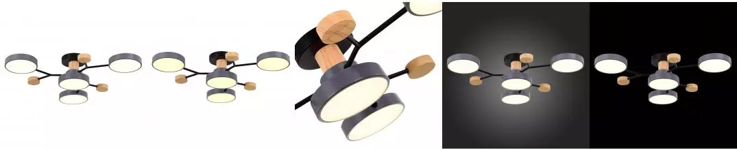 SLE6006-702-04 Светильник потолочный Серый/Серый LED 4*12W 3000K/4500K/6000K SLE6006-702-04 Светильник потолочный Серый/Серый LED 4*12W 3000K/4500K/6000K