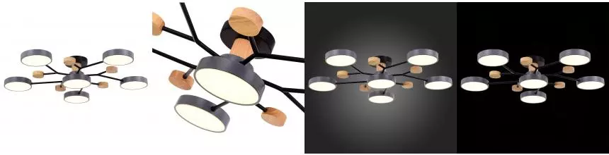 SLE6006-702-06 Светильник потолочный Серый/Серый LED 6*12W 3000K/4500K/6000K