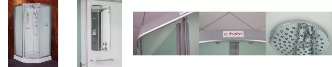 Душевая кабина «Esbano» EST-110PR 110/110 низкий поддон матовая/белая