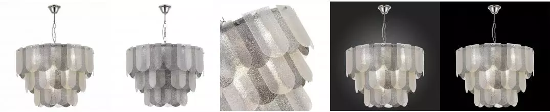 SLE1125-103-12 Светильник подвесной Хром/Прозрачно-Дымчатый E14 12*40W SLE1125-103-12 Светильник подвесной Хром/Прозрачно-Дымчатый E14 12*40W