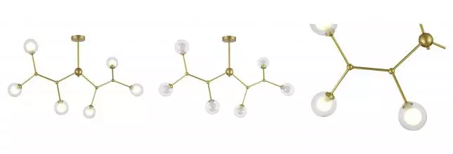 SLE1106-203-06 Светильник подвесной Золотистый/Прозрачный, Белый G9 LED 6*5W ARCUS · Arcus, Evoluce, SLE1106-203-06