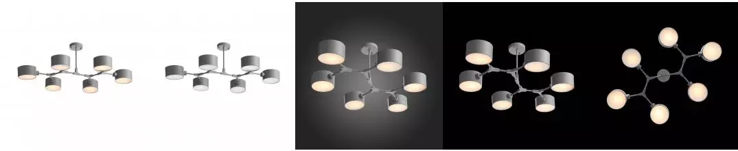 SLE183702-06 Светильник потолочный Серый/Серый E14 6*60W SLE183702-06 Светильник потолочный Серый/Серый E14 6*60W