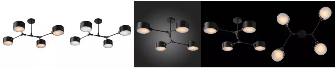 SLE183402-04 Светильник потолочный Черный/Черный E14 4*60W