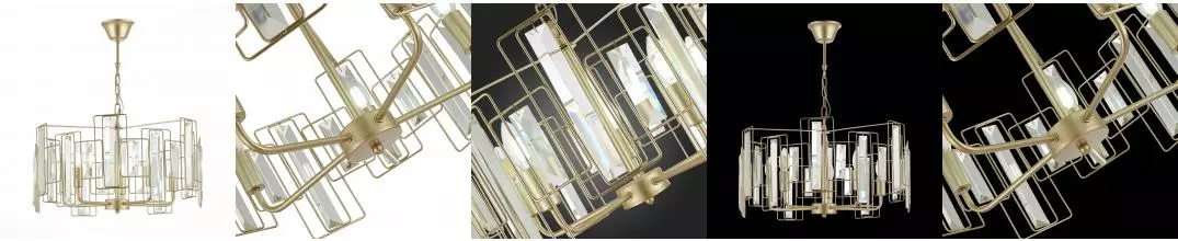 SLE103403-05 Светильник подвесной Шампань/Прозрачный E14 5*40W