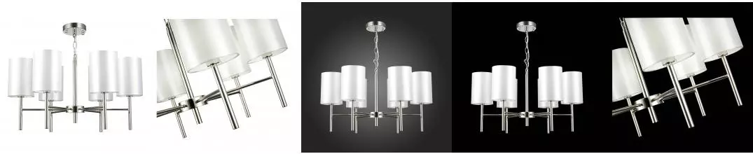 SLE107303-06 Светильник подвесной Никель/Белый E14 6*40W SLE107303-06 Светильник подвесной Никель/Белый E14 6*40W