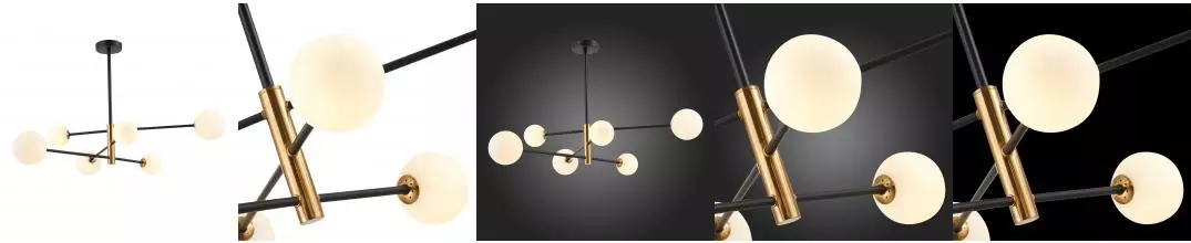 SLE220103-06 Светильник потолочный Черный, Бронза/Белый G9 6*5W SLE220103-06 Светильник потолочный Черный, Бронза/Белый G9 6*5W