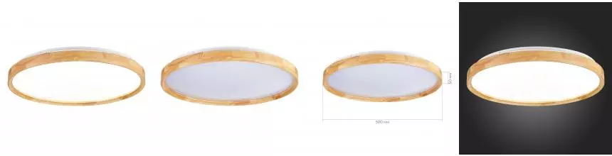 SLE201382-01 Светильник потолочный Светлое дерево/Белый LED 1*40W 3000K/4000K/6000K