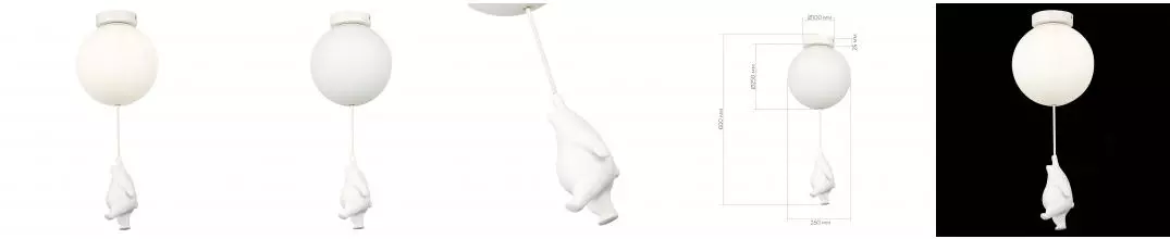 SLE115422-01 Подвес Белый/Белый E27 1*60W