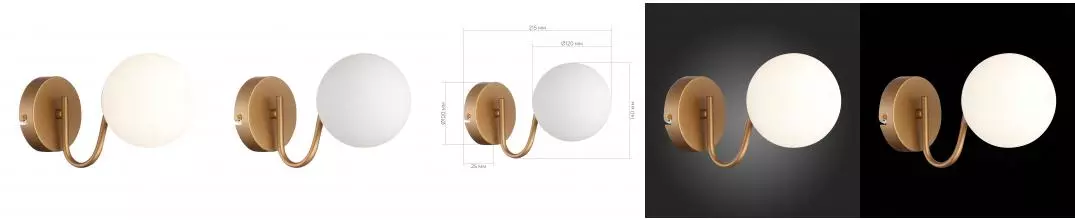 SLE220601-01 Светильник настенный Золотистый/Белый E14 1*40W