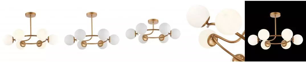 SLE220602-06 Светильник потолочный Золотистый/Белый E14 6*40W