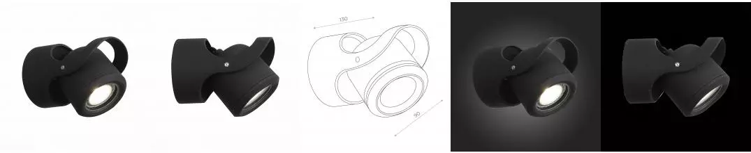 SL093.401.01 Светильник уличный настенный ST-Luce Черный/Черный, Прозрачный G5,3 1*3W