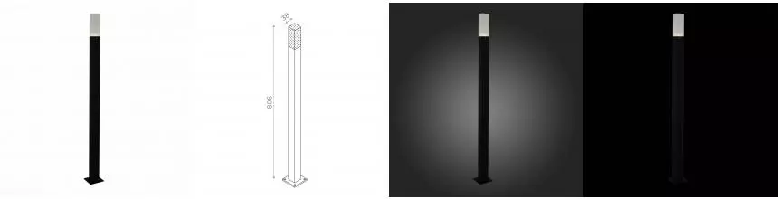 SL101.415.01 Светильник уличный наземный ST-Luce черный/Белый LED 1*3W 4000K