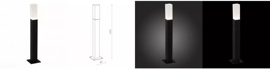 SL101.405.01 Светильник уличный наземный ST-Luce Чёрный/Белый LED 1*3W 4000K