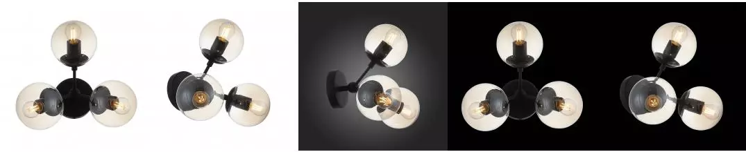 SL549.411.03 Бра ST-Luce Черный/Янтарный E27 3*40W