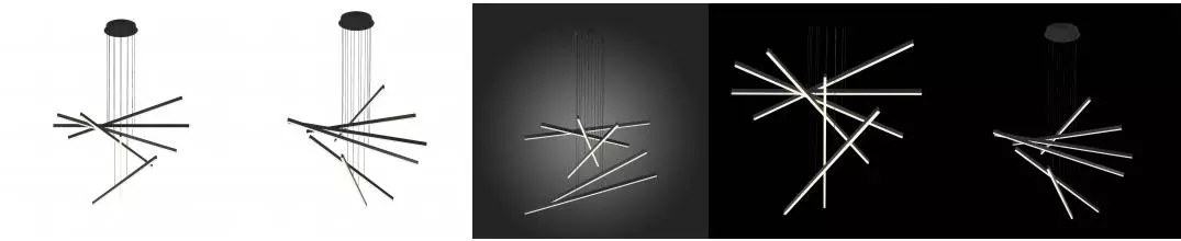 SL394.423.06 Люстра подвесная ST-Luce Черный/Белый LED 1*100W 4000K