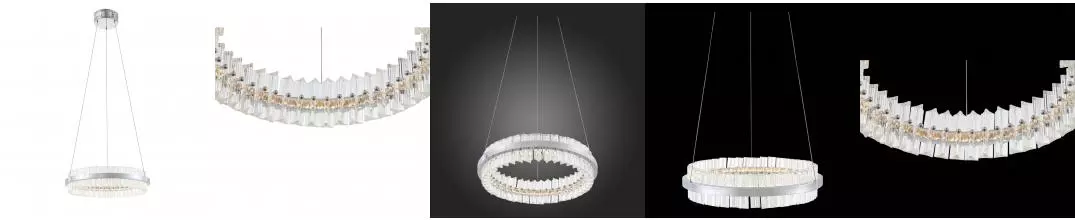 SL383.103.01 Светильник подвесной ST-Luce Хром/Хром, Прозрачный LED 1*34W 3000K · Cherio, St Luce, SL383.103.01