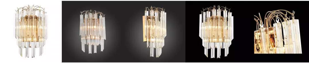 SL386.201.03 Бра ST-Luce Золотистый/Золотистый, Прозрачный G9 3*5W