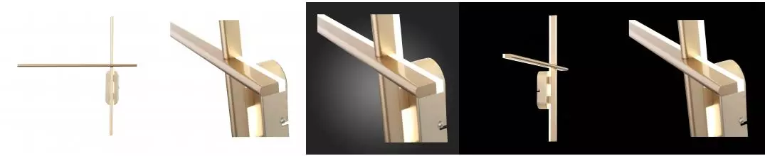 SL394.201.02 Светильник настенный ST-Luce Матовое золото/Белый LED 2*10W 4000K