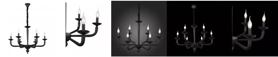 SL1114.403.06 Люстра подвесная ST-Luce Чёрный E14 6*40W