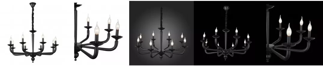 SL1114.403.08 Люстра подвесная ST-Luce Чёрный E14 8*40W