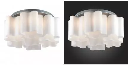 SL116.502.06 Люстра потолочная ST-Luce Серебристый/Белый E27 6*60W