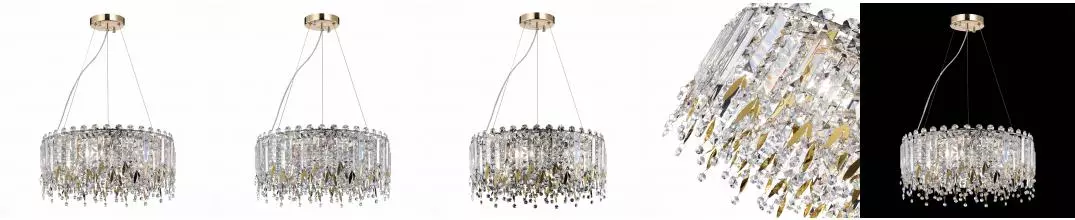 SL1655.203.06 Люстра подвесная ST-Luce Золотистый/Прозрачный E14 6*40W