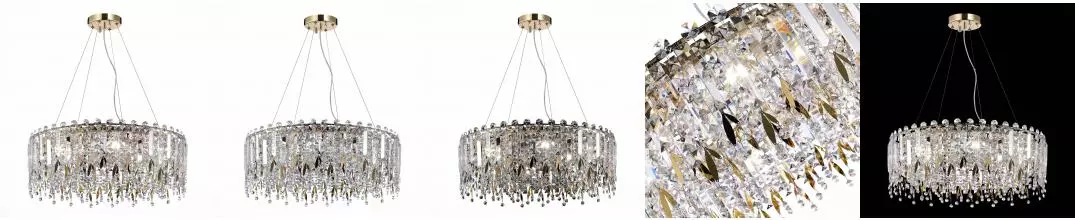 SL1655.203.08 Люстра подвесная ST-Luce Золотистый/Прозрачный E14 8*40W