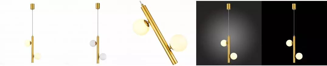 SL1185.203.02 Подвес ST-Luce Золотистый/Белый G9 2*5W SL1185.203.02 Подвес ST-Luce Золотистый/Белый G9 2*5W