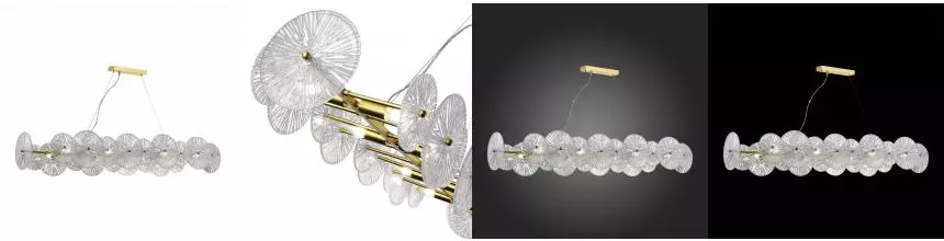 SL1657.213.08 Люстра подвесная ST-Luce Золотистый/Прозрачный E14 8*40W