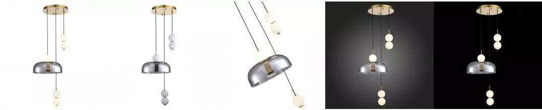 SL6112.203.21 Светильник подвесной ST-Luce Золотистый/Молочно-Белый,Прозрачно-Дымчатый LED 1*21W