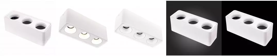 ST053.502.03 Накладной корпус для светодиодного модуля серии ST850, ST851 ST-Luce Белый