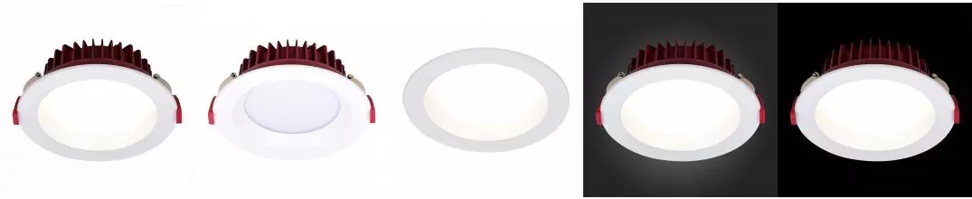 ST752.548.12 Светильник встр. Белый LED 1*12W 4000K 960Lm Ra80 100° IP44 D115xH47 100-240VV