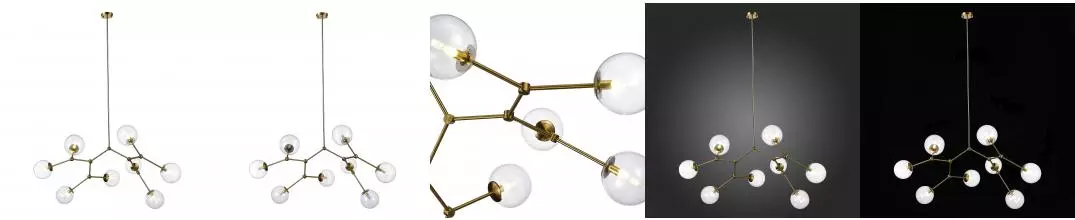 SL1506.203.08 Люстра подвесная ST-Luce Золотистый/Прозрачный E14 8*40W