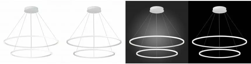 ST605.503.91 Cветильник подвесной SMART ST-Luce Белый/Белый LED 1*91W 2800-6500K