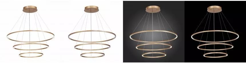 ST605.203.114 Cветильник подвесной SMART ST-Luce Золотистый/Белый LED 1*114W 2800-6500K