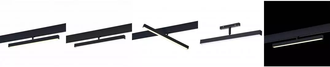 ST802.436.12 Магнитный трековый светильник Черный LED 1*12W 3000K 700Lm Ra>90 120° IP20 L405xW22,5xH