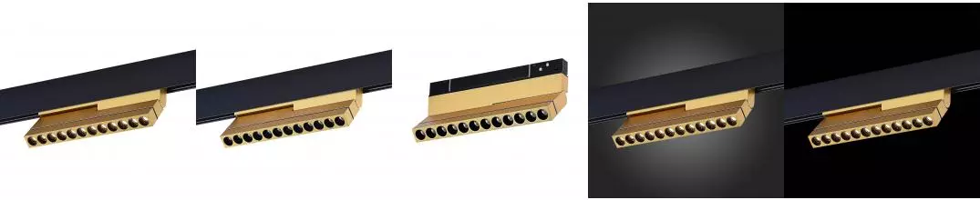 ST805.236.12 Магнитный трековый светильник Золотистый LED 1*12W 3000K 450Lm Ra>90 36° IP20 L220xW22x