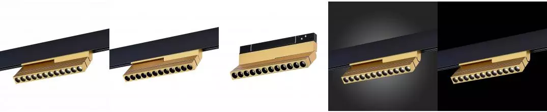 ST805.246.12 Магнитный трековый светильник Золотистый LED 1*12W 4000K 550Lm Ra>90 36° IP20 L220xW22x
