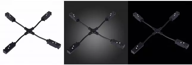 ST006.469.00 Коннектор питания X-образный для магнитного шинопровода ST-Luce Черный