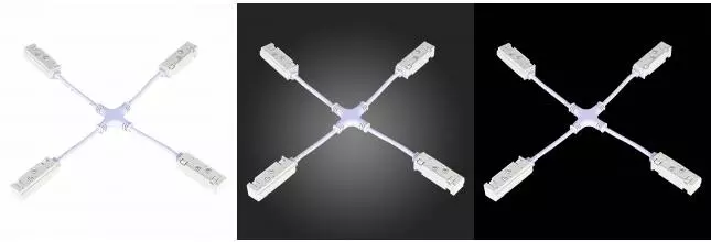 ST006.569.00 Коннектор питания X-образный для магнитного шинопровода ST-Luce Белый